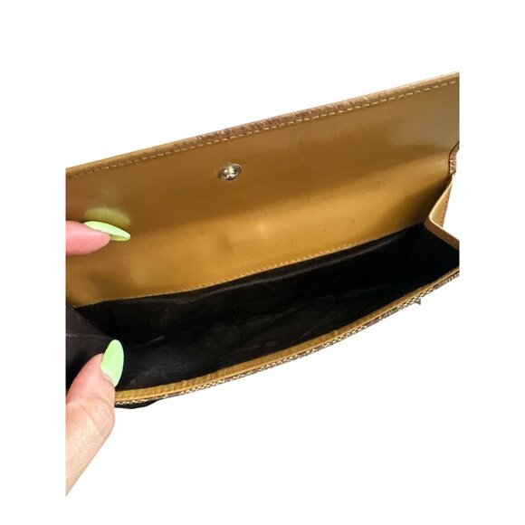 GUCCI Vintage Striped Logo Brown Tan Long Clutch Wallet w/ Box - Picture 9 of 13